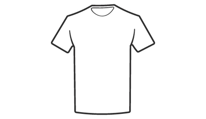pk cotton tshirt outline